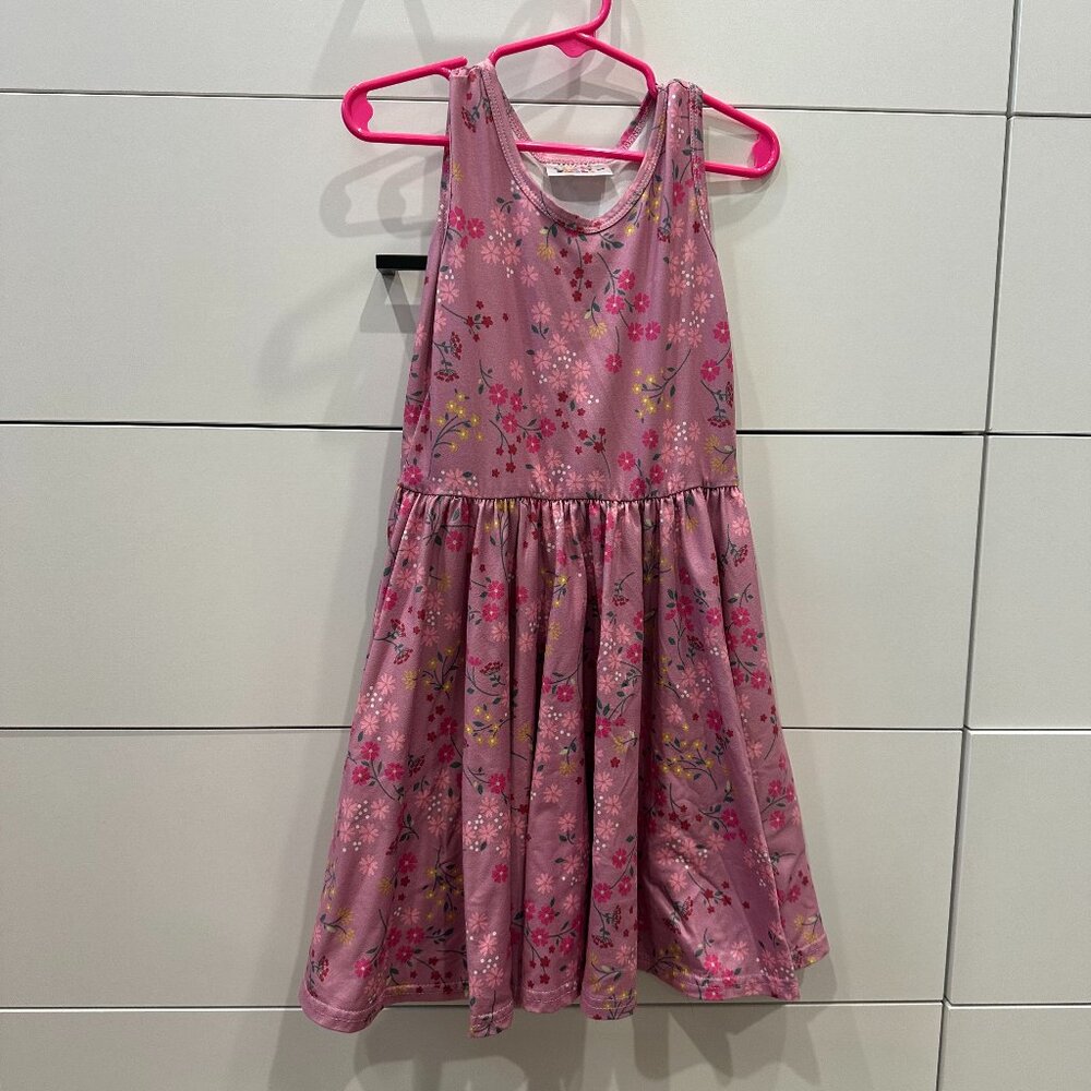 DotDotSmile Pink floral Tank dress